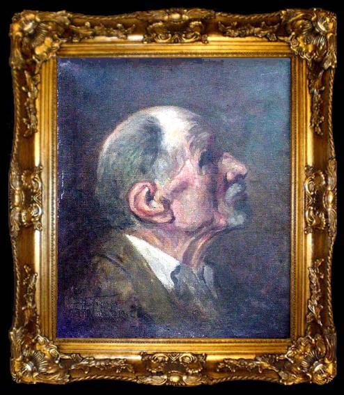 framed  Antonio Parreiras Bust of a man, ta009-2